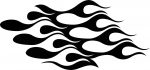 Fish in flames boating die cut vinyl decal