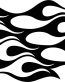 Fish in flames boating die cut vinyl decal