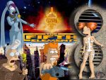 Futurama Wallpaper Fifth Element Sticker