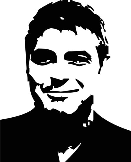 George Clooney Celeb 3 Decal Sticker