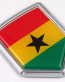 Ghana 3D Chrome Flag Crest Emblem Car Decal