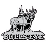 GRAY BLACK WHITE bulls-eye sticker