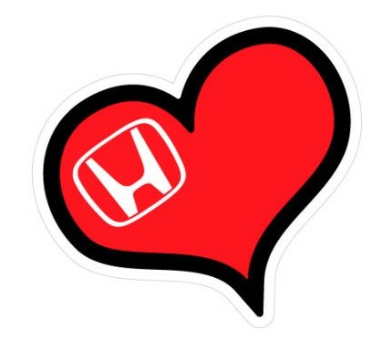 H Love funny color auto sticker