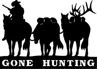 Horses Gone Hunting Decal