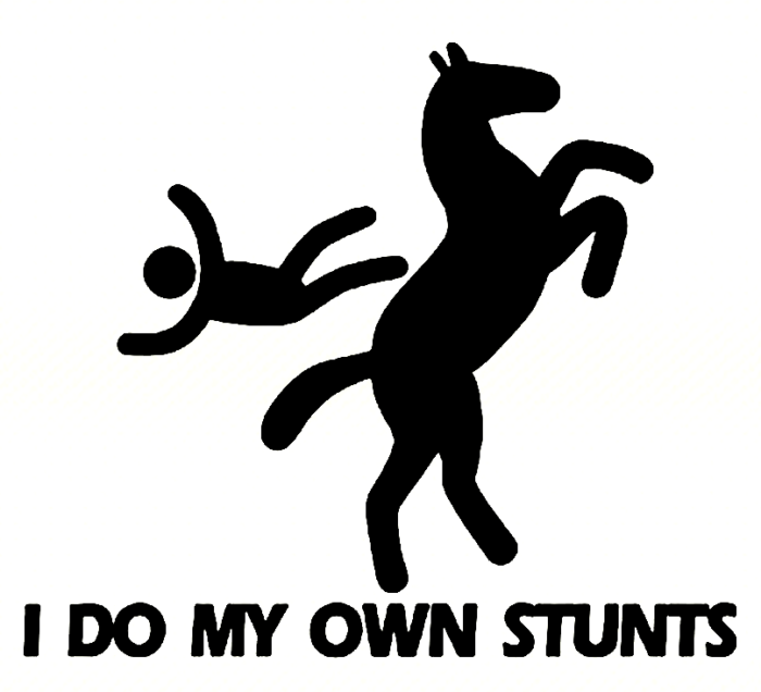 I do all my own stunts die cut vinyl car decal