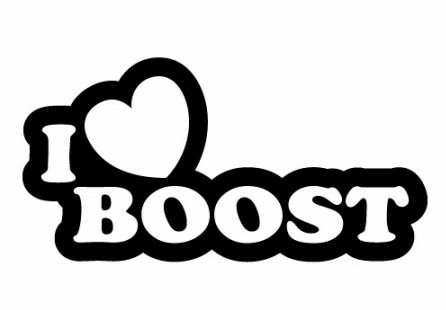 I Heart Boost funny auto decal