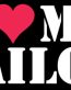I Love My Sailor Bumper Sticker