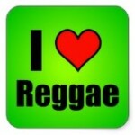 i love reggae square sticker