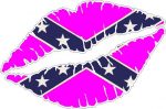 Lips REBEL FILL Vinyl Decal PINK