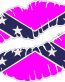 Lips REBEL FILL Vinyl Decal PINK
