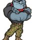 marine bulldog standing