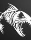 mean-fish-bones-skull-skeleton-boating decal RIGHT