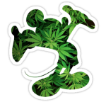 mickey shape weed sticker