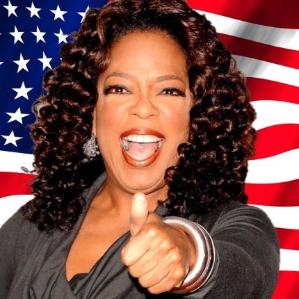 oprah 2020 usa flag thumbs up