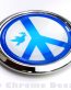 Peace Symbol with Dove Decal Car Chrome Emblem Sticker