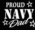 PROUD Military Stickers NAVY DAD