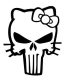 Punisher Skull with Bow Vinyl Decal Sticker Car Truck Window funny decal