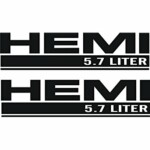 ram hemi 5.7 decal PAIR