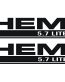 ram hemi 5.7 decal PAIR