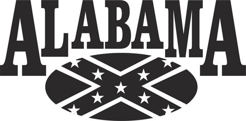 Rebel State ALABAMA die cut decal