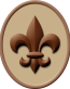 Scout  badge 3D Brown Oval Sticker