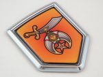 shriner shield 3D Crest Chrome Emblem