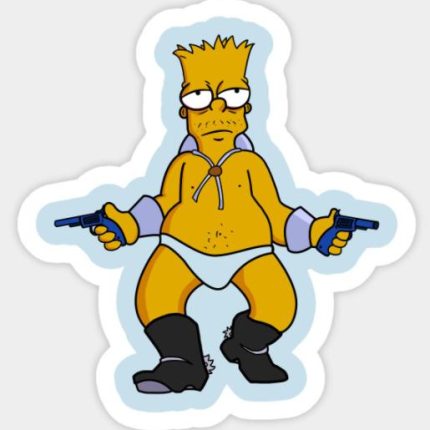 Simpson Bang Bang BART STICKER