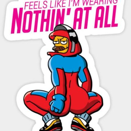 SIMPSONS NED FLANDERS NOTHING AT ALL STICKER