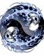 Skulls Full Moon Yin Yang Color Sticker