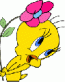 Tweety Bird Flower Decal