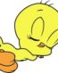 Tweety Bird Sleeping Decal