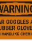 Wear Goggles Warning Sign