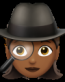 woman detective medium emoji