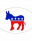 Democratic Donkey Oval Decal