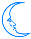 Moon vinyl sticker 214