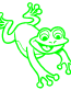 Frog 3 vinyl car decal