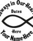 Always in Our Hearts Ichthus Fish Sticker