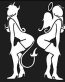 Angel and Devil Standing Decal 1