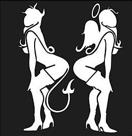 Angel and Devil Standing Decal 1