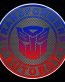 1 BADGE DECAL Carbon Fiber Autobot - Circular