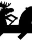 Bear And Moose Canoe Sticker