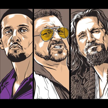 big lebowski cast sticker MOVIE STICKER