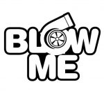 blow me die cut car decal