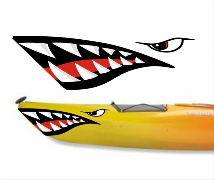 boating mouth and eye sticker 2 RIGHT - Pro Sport Stickers