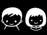 boy and girl cute cie cut car decal