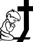 Boy at Cross Die Cut Vinyl Decal Sticker