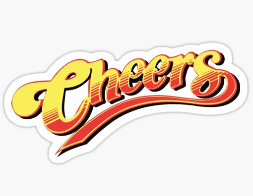 CHEERS BOSTON VINTAGE BEER LOGO STICKER