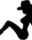 Cowgirl Mudflap Decal