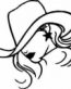 cowgirl_tilting_hat_die cut_decal
