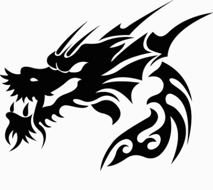 Dragon Die Cut  Animal Tribal Decals  15